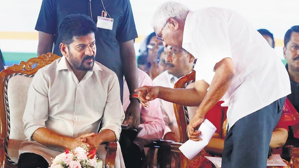 CM Revanth Reddy interacts with students on teacher