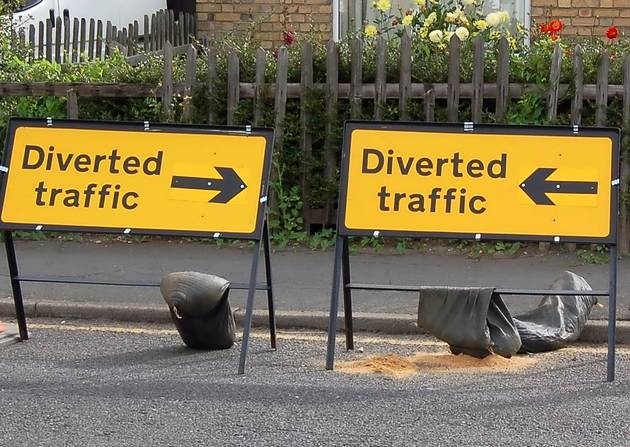 trafficcurbsinplaceforfatehnagarrailoverbridgeworks