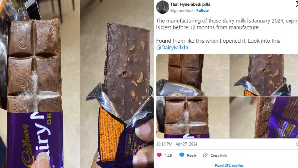 Hyderabad Resident Discovers Fungus on Cadbury Dairy Milk Before Expiry Date