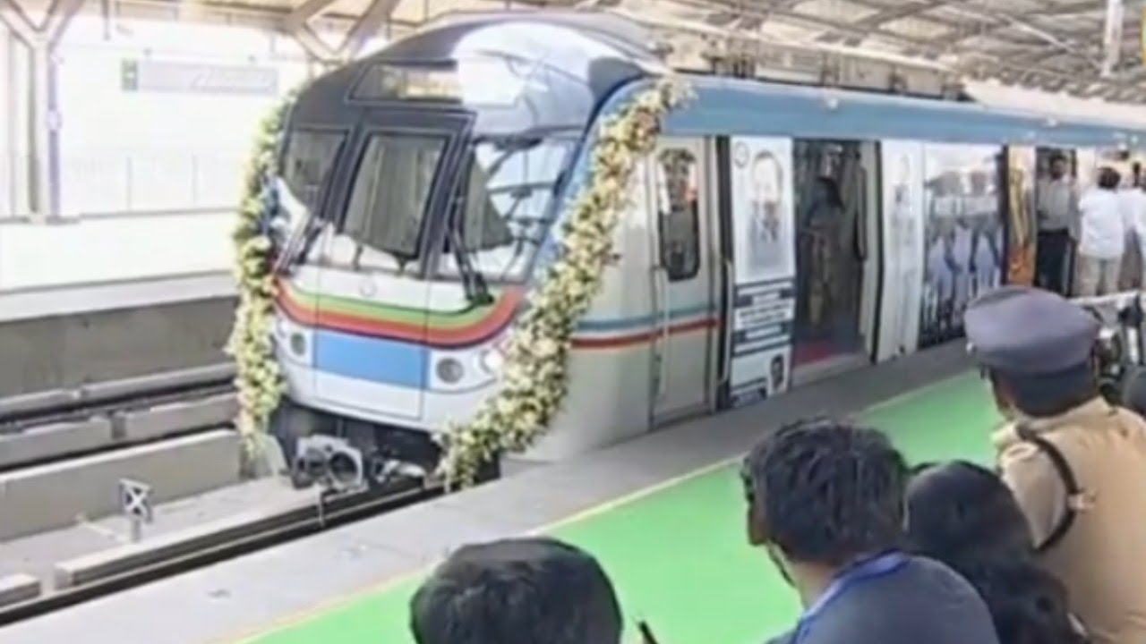 kcrinauguratesjbsmgbscorridorofhyderabadmetro