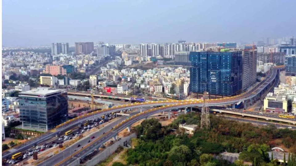 GHMC commissioner inspects Phase 2 Shilpa Layout flyover works