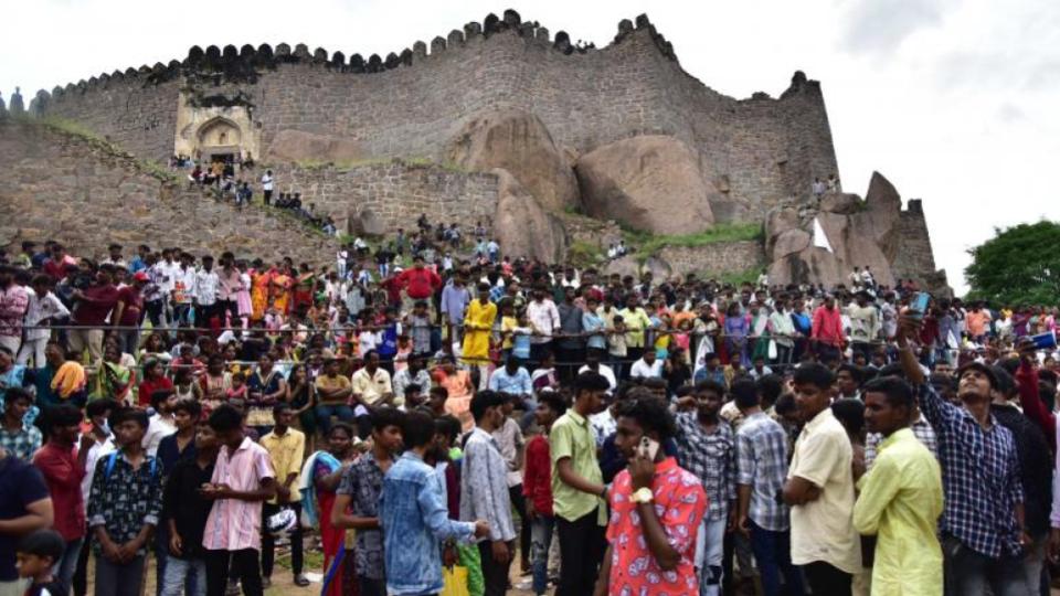 Police deploy drones to manage Bonalu traffic at Golconda Fort