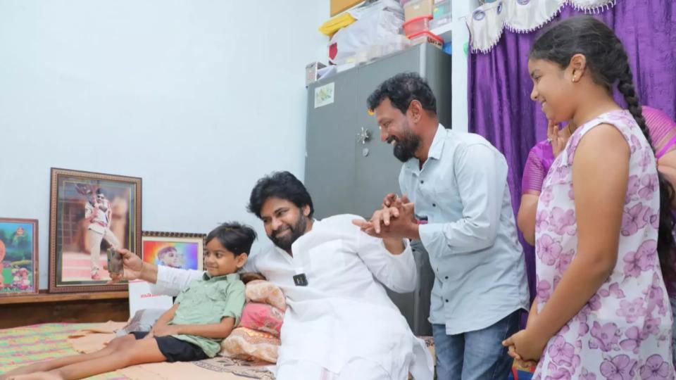 Pawan Kalyan Visits Ailing 17-Year-Old Fan in Hanumakonda, Fulfills Wish