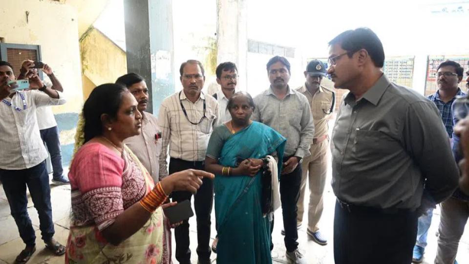  Hydraa Commissioner inspects Kingsway Govt School in Secunderabad