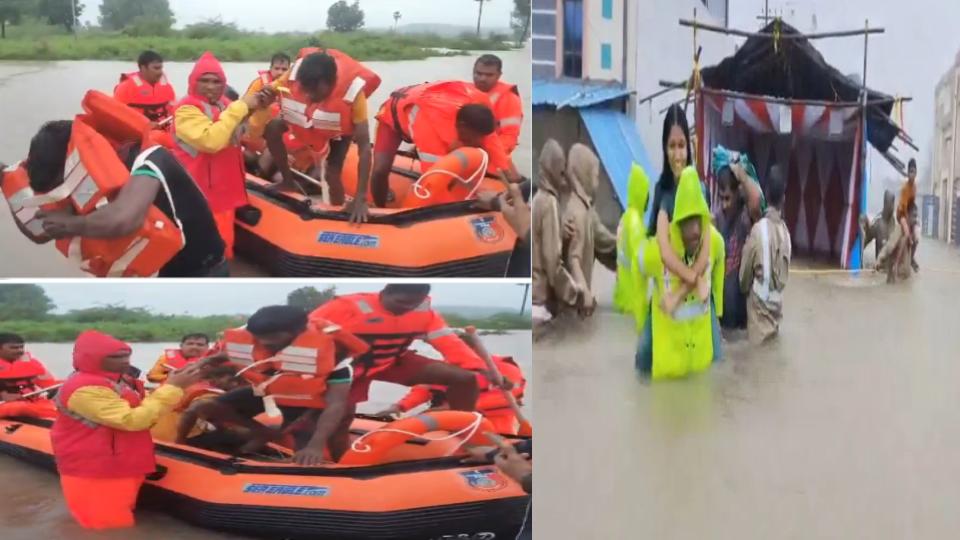 504 people rescued from flooded areas in Kamareddy and Medak