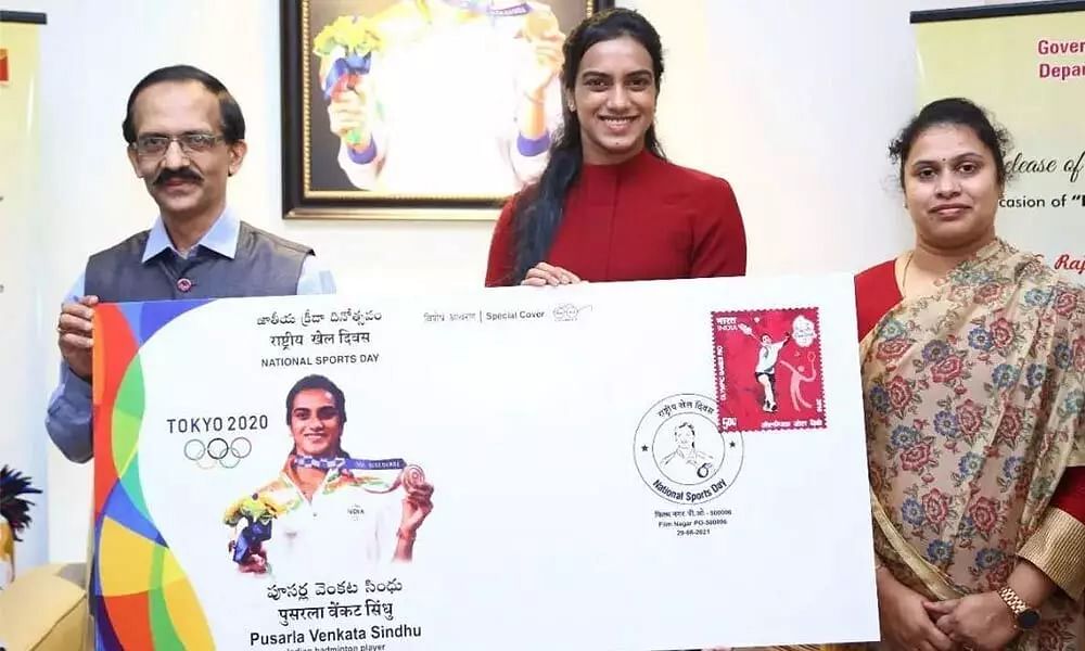 postaldepartmentreleasesspecialcoveronpvsindhu