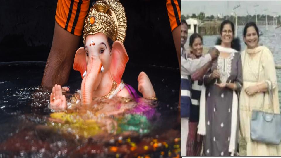 Woman immerses gold chain with Ganesha idol, GHMC recovers it