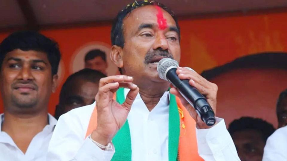 Etala slams CM Revanth Reddy over Kaleshwaram remarks