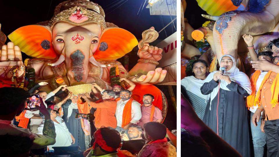 Burqa-clad woman wins Ganesh laddu at auction in Nirmal