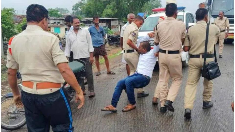 BRS activists detained during protest over rainwater flooding in Adilabad