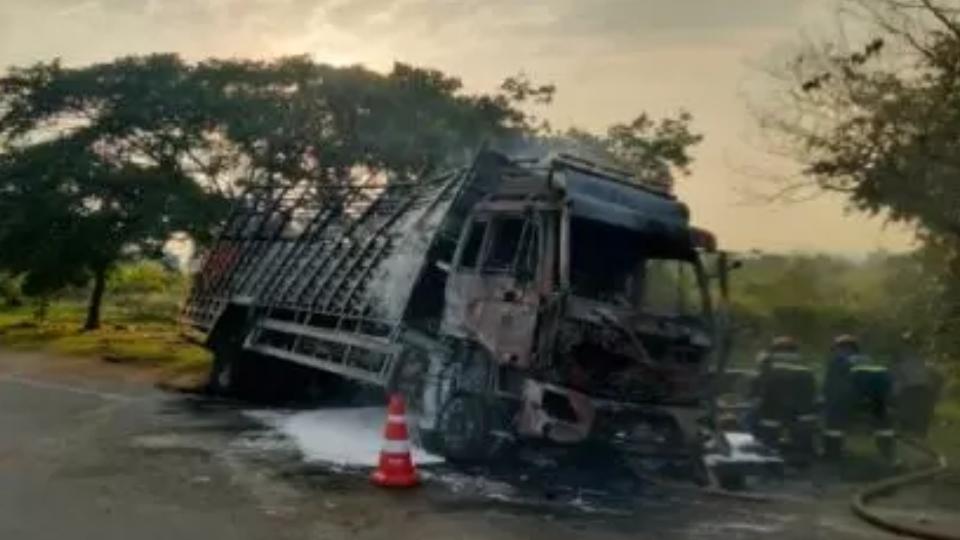 Driver Burnt Alive as Lorry Catches Fire in Mahbubnagar
