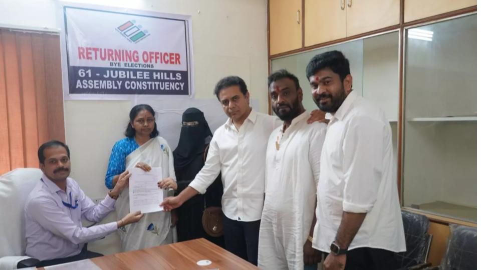 BRS Candidate Maganti Sunitha Files Nomination for Jubilee Hills Bypoll