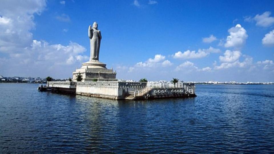 Construction in Hussain Sagar Full Tank Level nder scanner