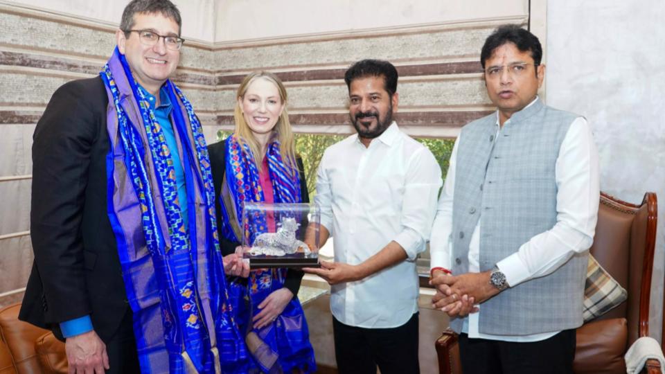 Delaware Governor Matt Meye Meets CM Revanth Reddy
