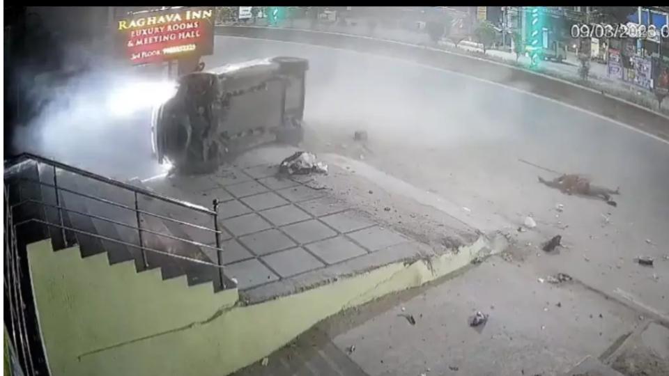 Sanitation Worker, Another Seriously Injured in Nalgonda Car Crash