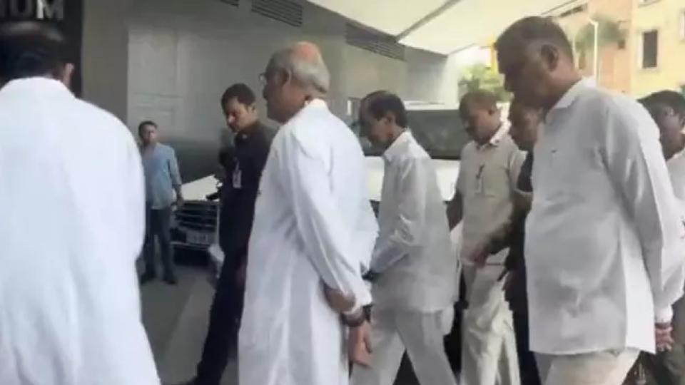 KCR Meets Grandson Himanshu at AIG Hospital