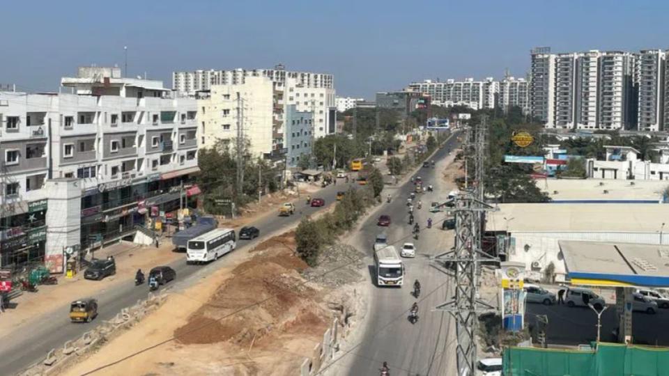 Slow progress of Bachupally-ORR flyover causes severe traffic congestion