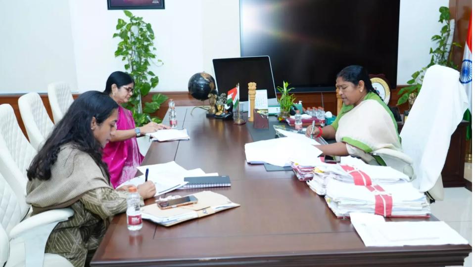 Seethakka Stresses 100 pc Basic Facilities in Anganwadi Centres