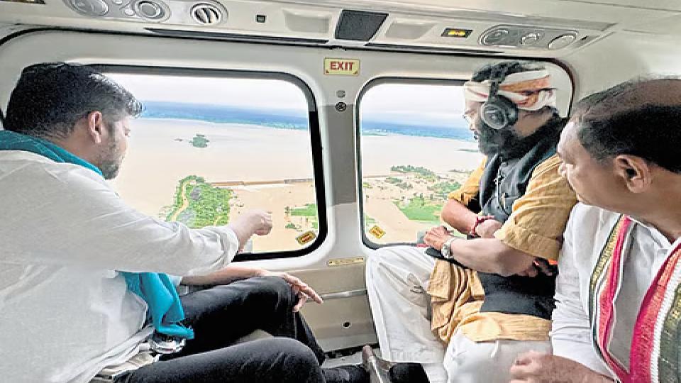 CM Revanth Reddy Conducts Aerial Survey Of Flood Affected Areas