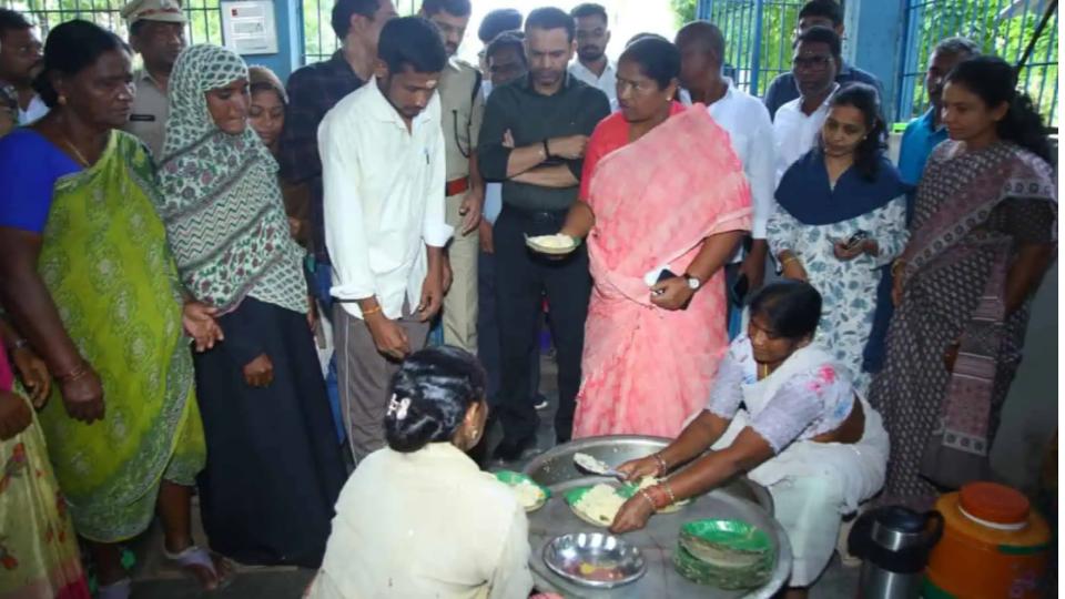 Seethakka checks facilities for 112 people displaced by flood