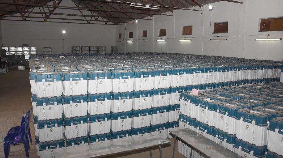 Hyderabad police tighten security around EVM strong room for Jubilee Hills bypolls