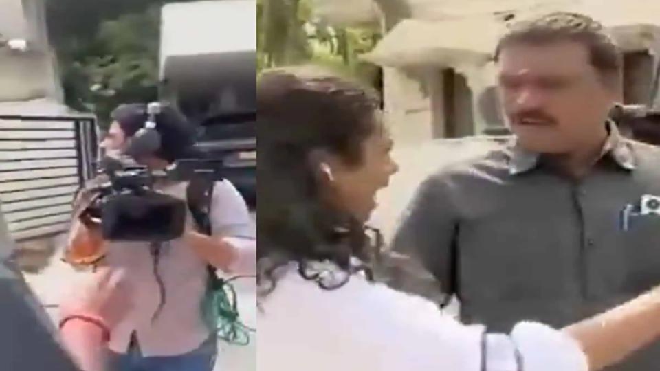 durgamcheruvuencroachmentwomanjournalistandcameramanharassed