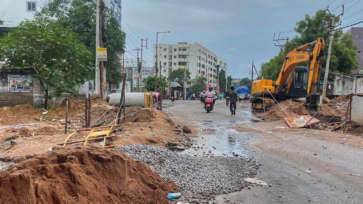 Night-time sewage pipeline works to choke central Hyderabad traffic