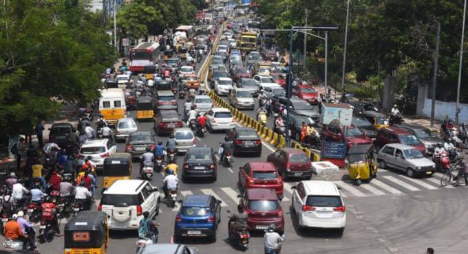 trafficgridlocksdisruptnormallifeinhyderabadaspartiesgearupforlspolls