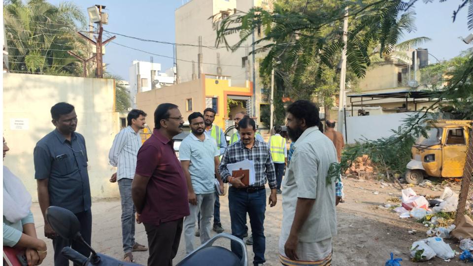 Malkajgiri Municipal Chief Reviews Pending Civic Works at Nagole
