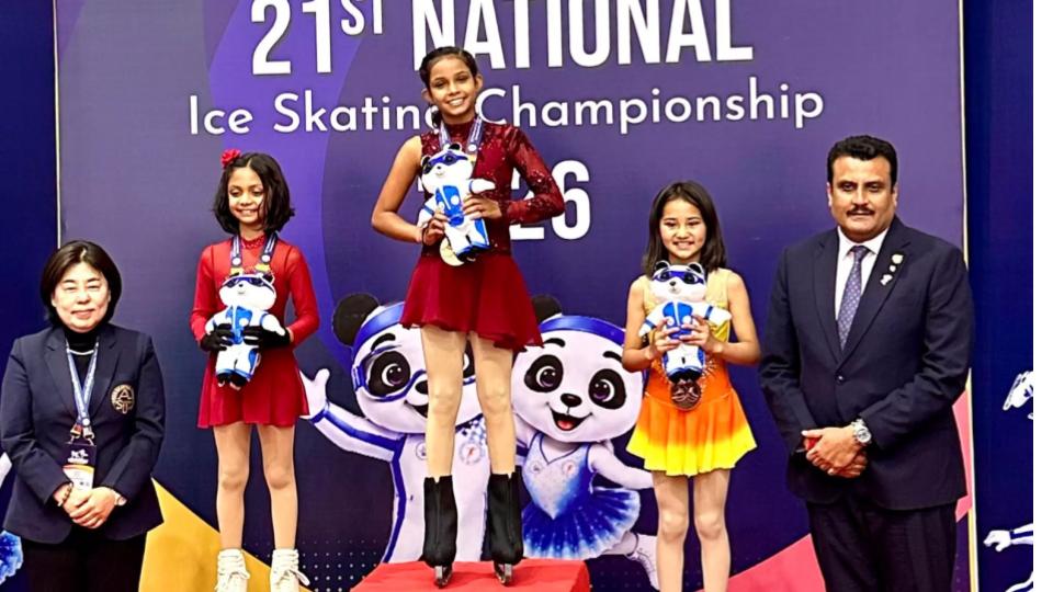 Advika Muthar Wins Gold at National Ice Skating Championship 