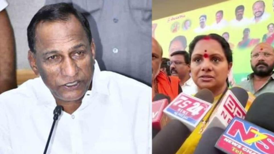 Kavitha accuses Malla Reddy of land grabbing in Medchal