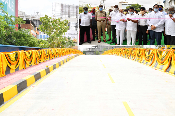 homeministermohdmahmoodaliinauguratessteelbridgeatnagarjunacirclepunjagutta