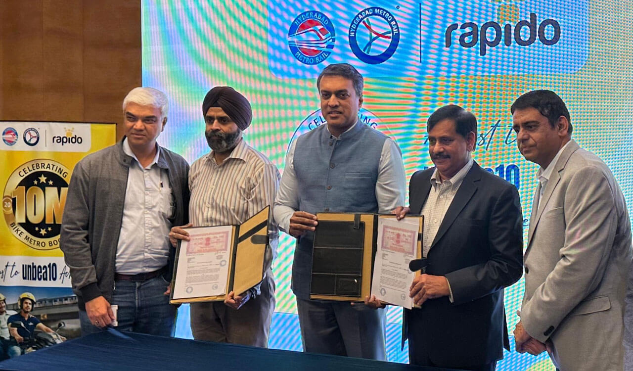 rapidopartnerswithltmrhltoprovide‘bikemetroservice’forhyderabadmetrocommuters