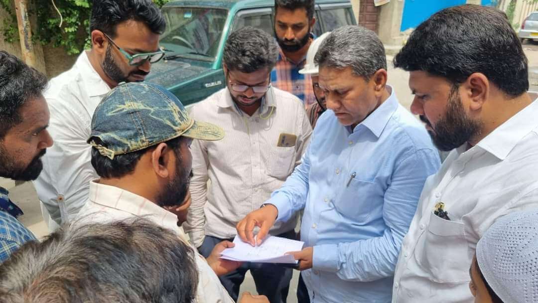 MLA Kausar Mohiuddin, officials inspect Old City sewage works ahead of monsoons