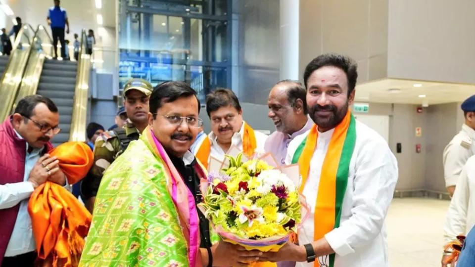 BJP National President Nitin Nabin Arrives in Telangana