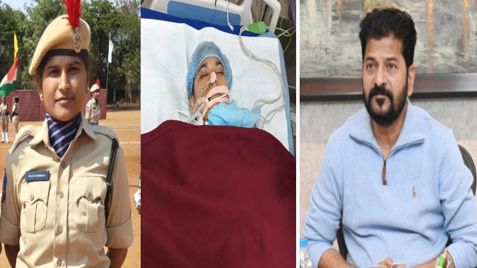 CM Revanth Condoles Excise Constable Soumya, Attacked by Drug Smugglers