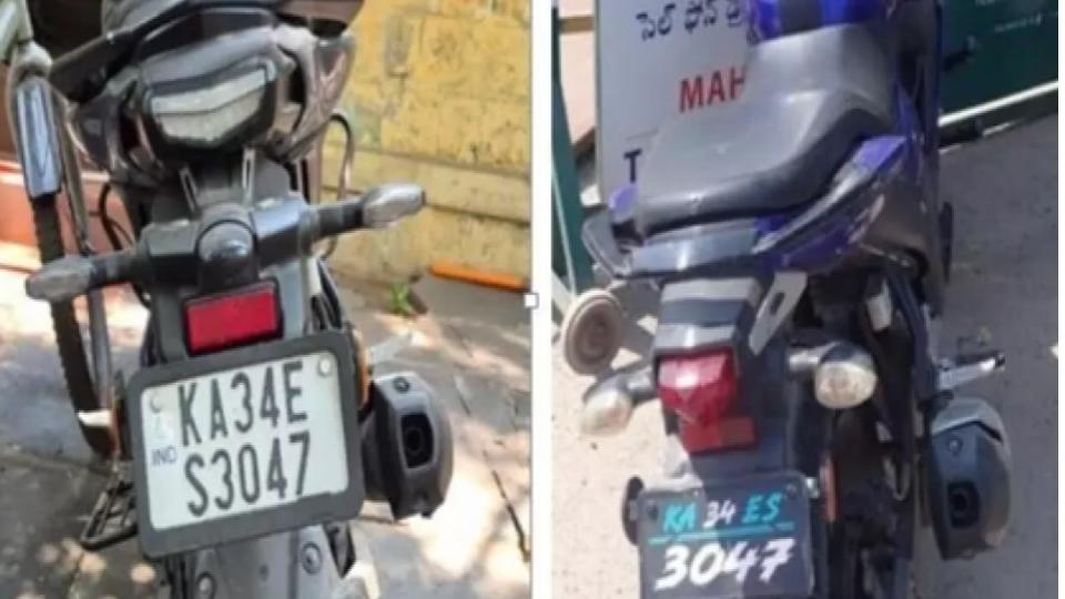 Man booked for using fake number plate to evade fines In SR Nagar