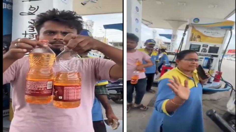 Video of Petrol pump in Uppal accused of fuel meter tampering