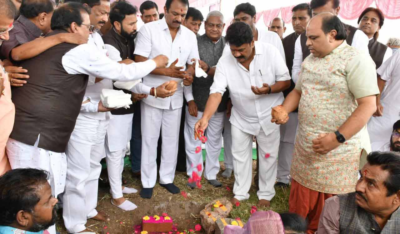 Minister Talasani lays foundation for Jain Bhavan in Hyderabad