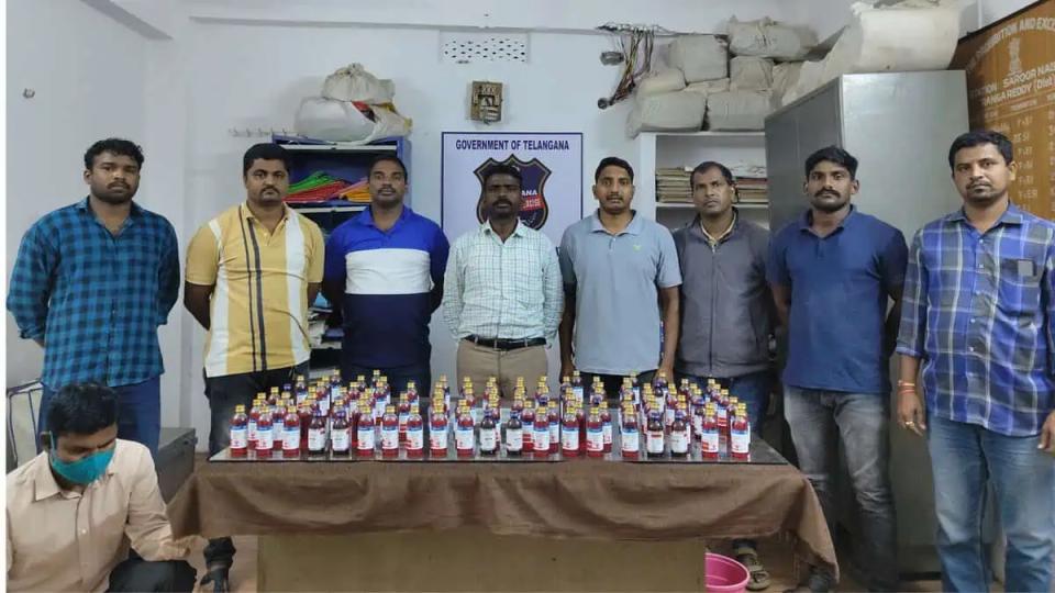 102 cough syrup bottles seized in Hyderabad