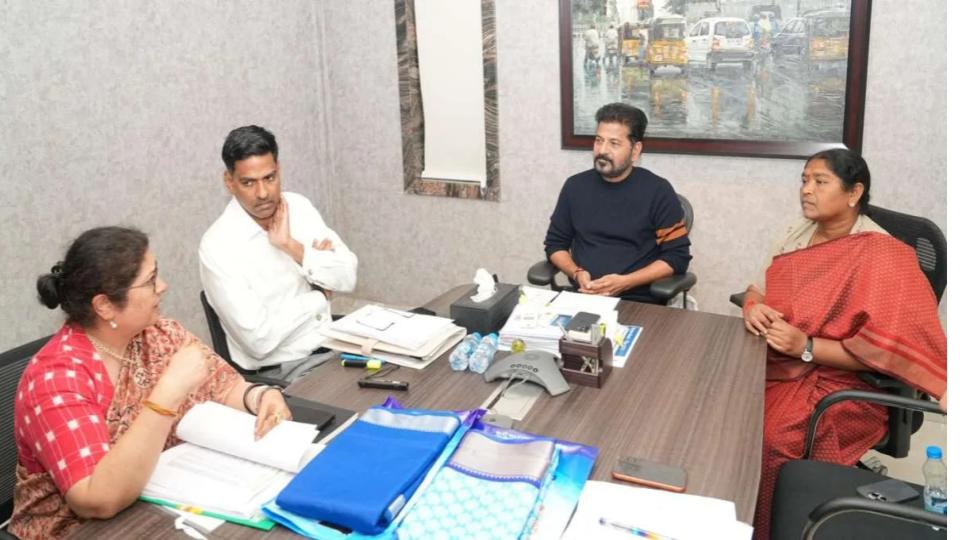 CM Revanth Launches Indiramma saree distribution on Indira Gandhi birth anniversary