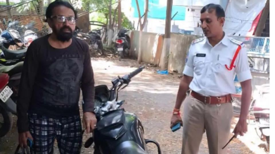 Karimnagar Police Traces Motorcyclist with 277 Pending Challans