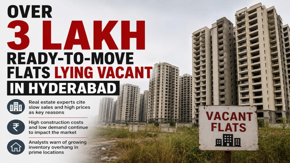 Over 3 lakh ready-to-move flats lying vacant in Hyderabad