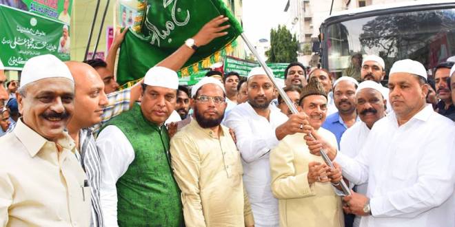 thirdbatchofhajpilgrimsflaggedofffromhyderabad