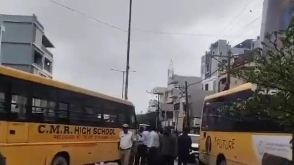 School Bus Hits Divider After Brake Failure in Gajularamaram