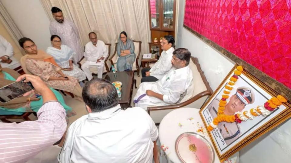 Dalit IPS officer suicide, Dy CM Bhatti visits family