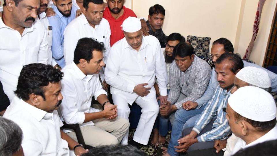 KTR visits families of victims 