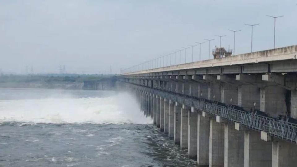Sripada Yellampalli Project officials lifted nine floodgates