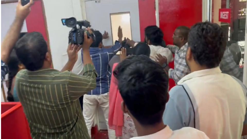 BRS workers vandalise MAHAA TV office over ‘fake news’ on KTR