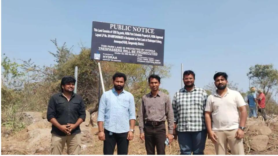 HYDRAA reclaims parkland worth Rs 7 crore in Ameenpur